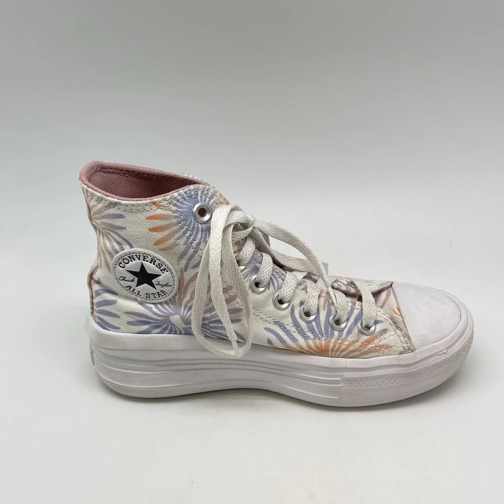 Converse Sneakers Womens 6 Chuck Taylor All Star Move Platform Hi Floral A06672C - Picture 6 of 10